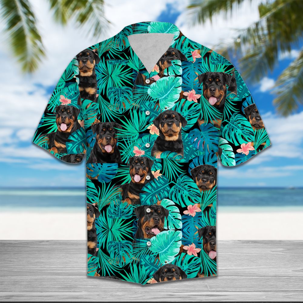 Rottweiler Tropical T0107 - Hawaii Shirt