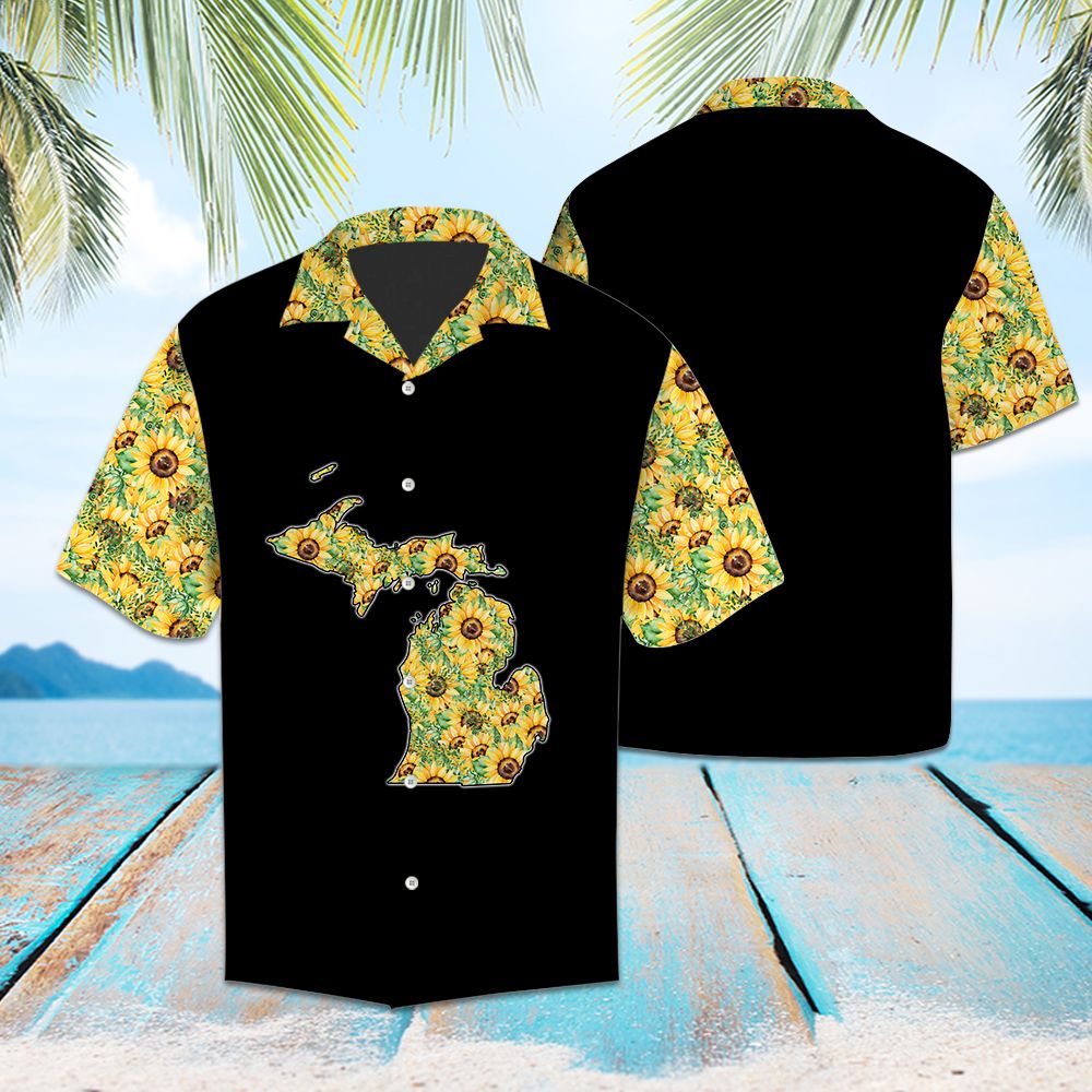 Awesome Michigan Sunflower H1720 - Hawaii Shirt