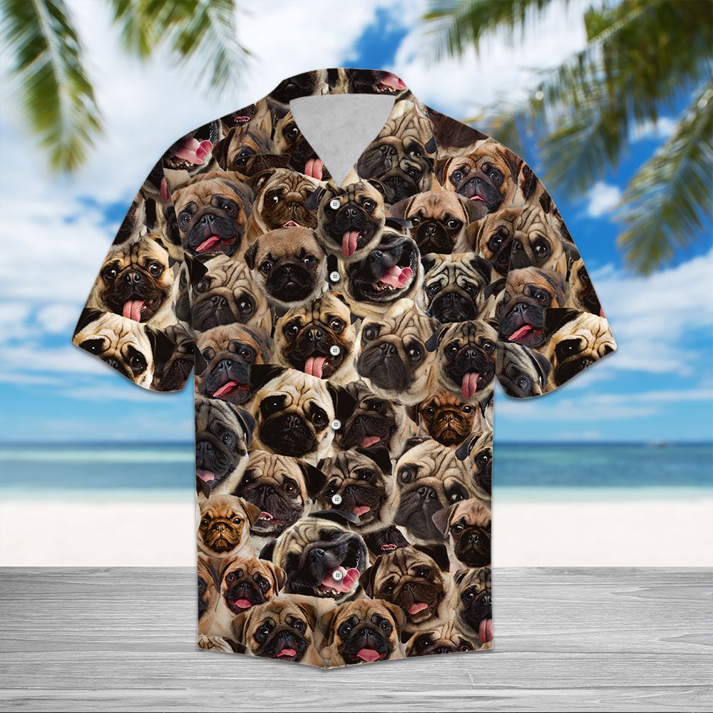 Pug Awesome D0207 - Hawaii Shirt