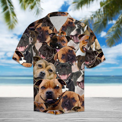 Staffordshire Bull Terrier Awesome D0207 - Hawaii Shirt