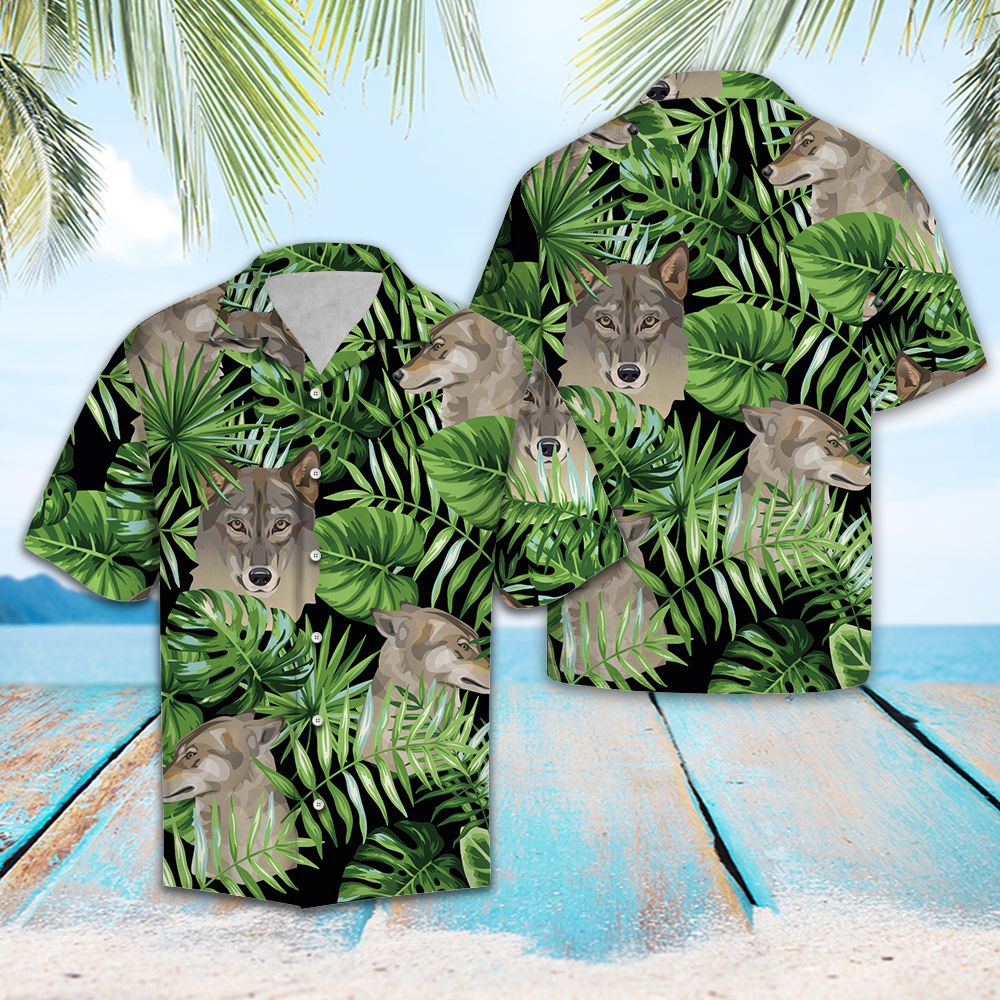 Bee Green Tropical Leaves G5702 - Hawaii Shirt