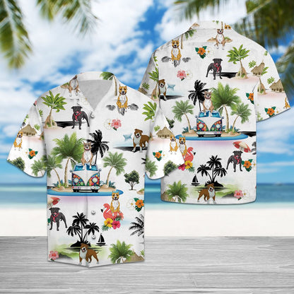 American Staffordshire Terrier Vacation G5702 - Hawaii Shirt