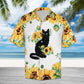 Sunflower Black Cat H2707 - Hawaii Shirt