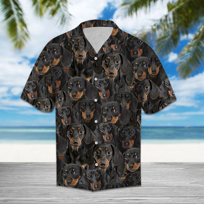 Black Dachshund Awesome D0207 - Hawaii Shirt
