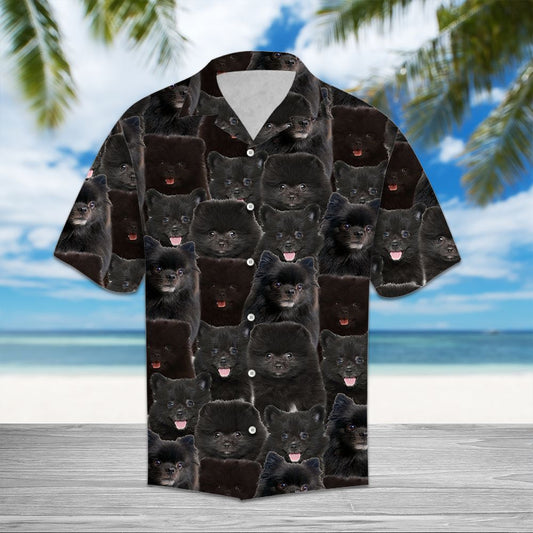 Black Pomerian Awesome D0207 - Hawaii Shirt