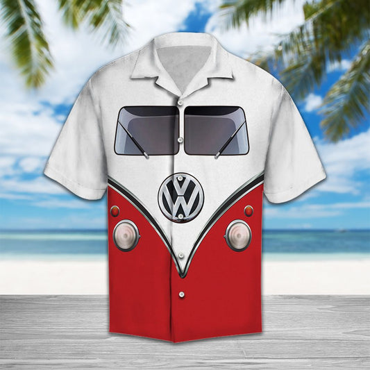 Red Hippie Bus H2731 - Hawaii Shirt