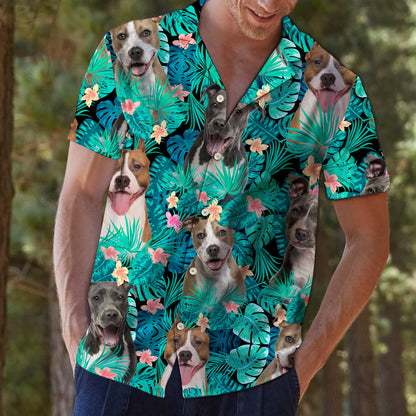 American Staffordshire Terrier Tropical T0207 - Hawaii Shirt