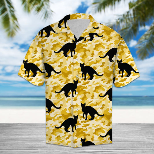 Black Cat Camo H2743 - Hawaii Shirt