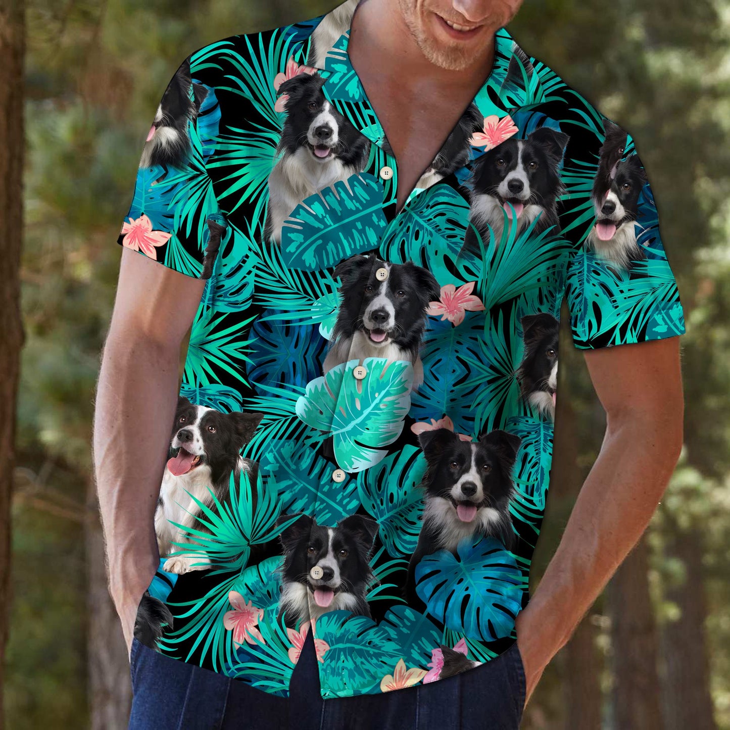 Border Collie Tropical T0207 - Hawaii Shirt