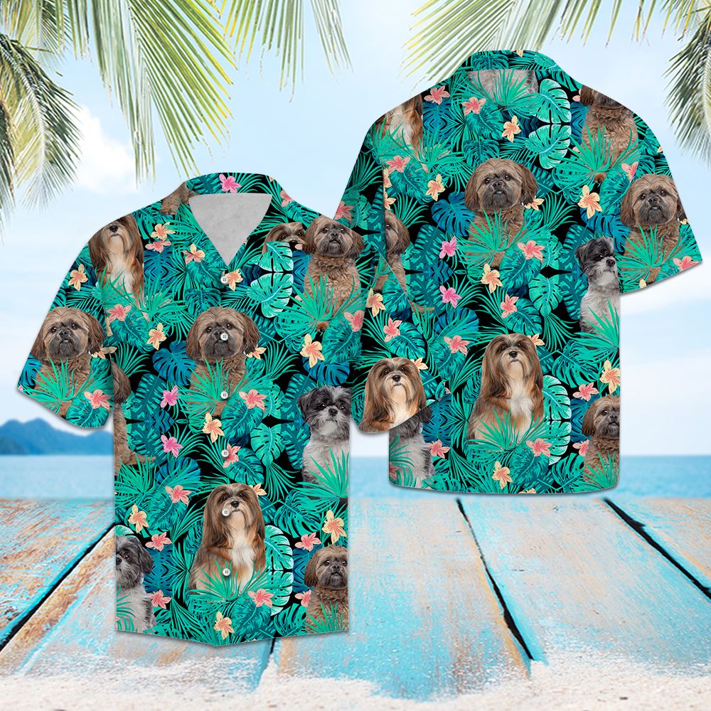 Lhasa Apso Tropical T0207 - Hawaii Shirt