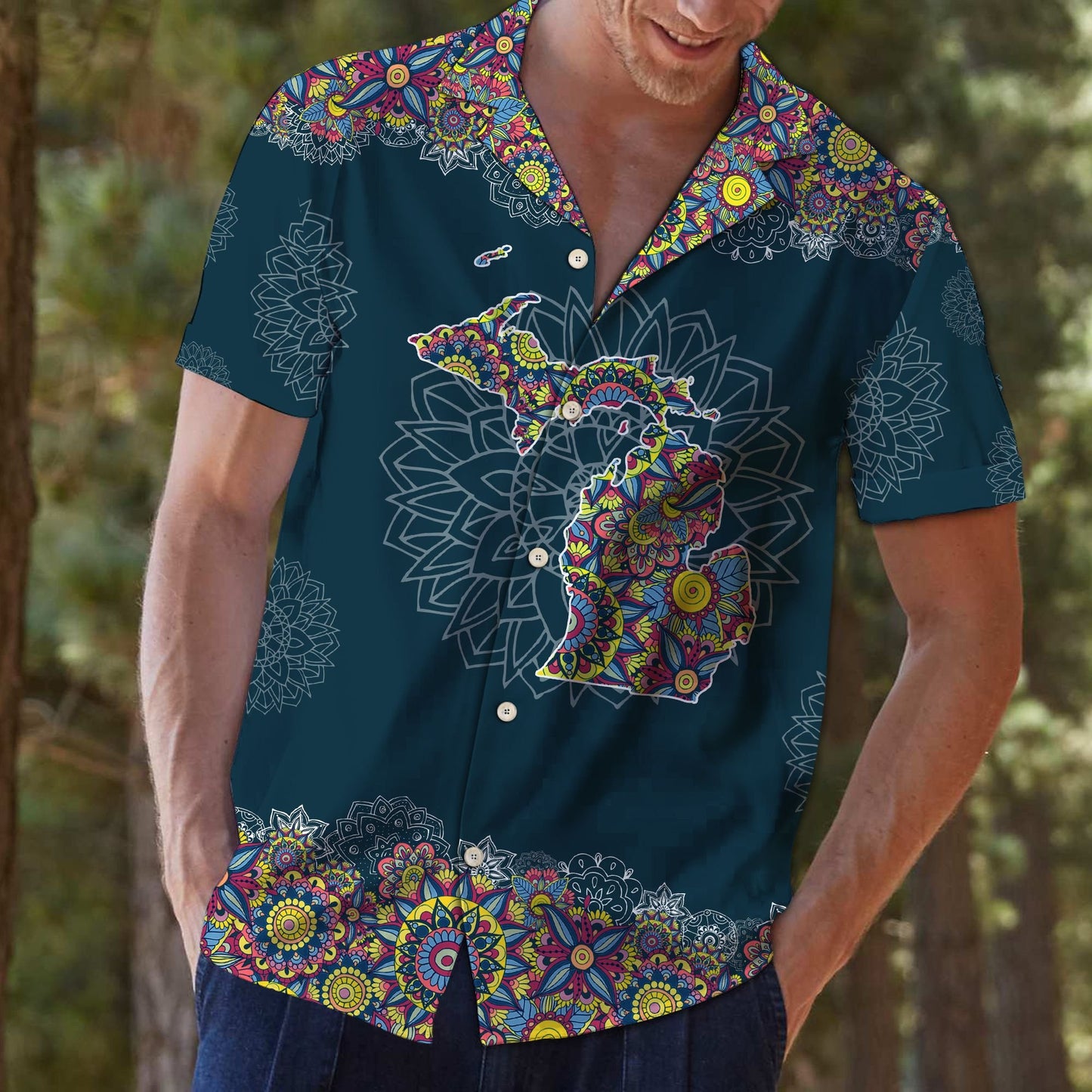 Michigan Mandala T0207 - Hawaii Shirt