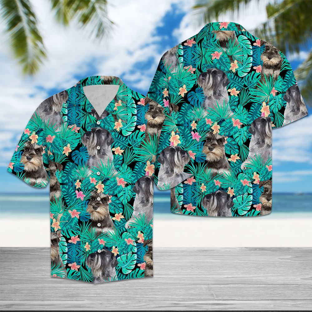 Miniature Schnauzer Tropical T0207 - Hawaii Shirt