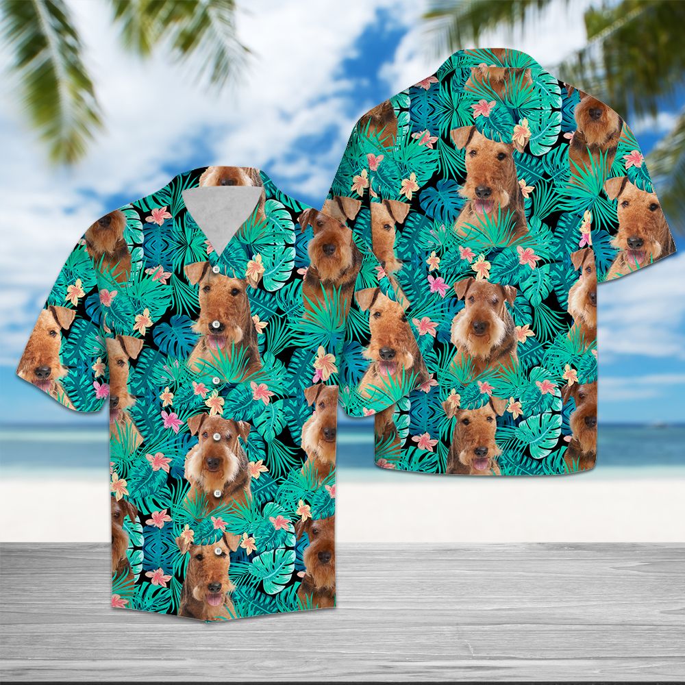 Airedale Terrier Tropical T0307 - Hawaii Shirt