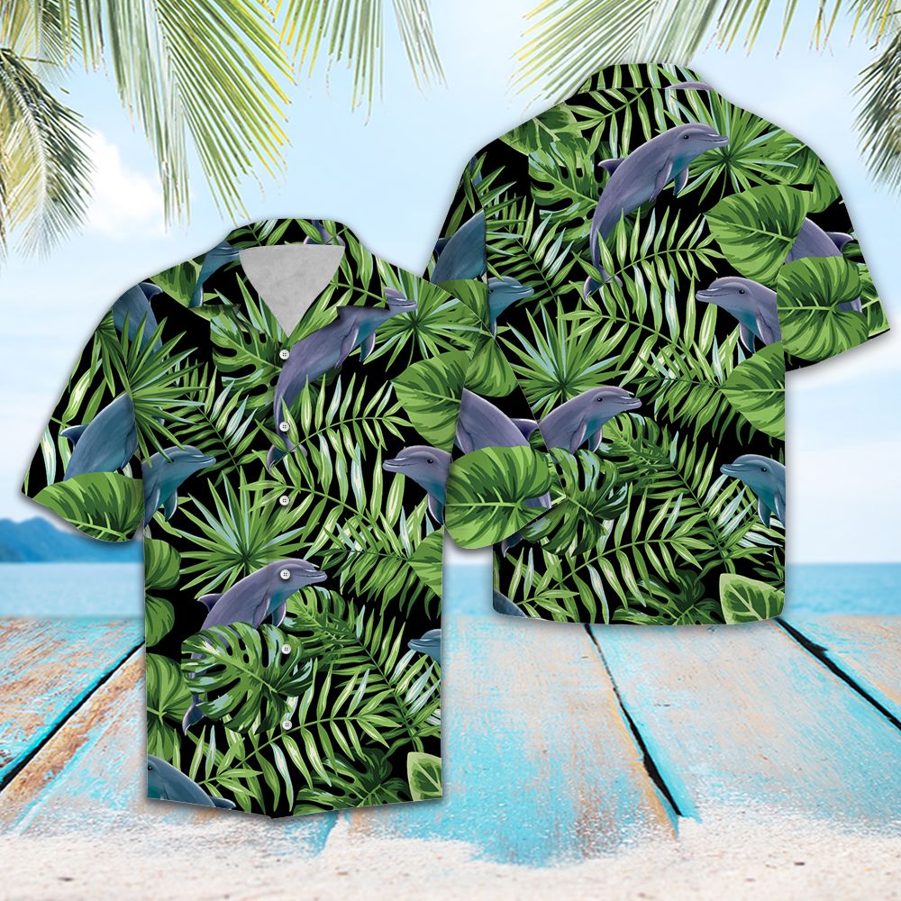 Dolphin Green Tropical G5703 - Hawaii Shirt