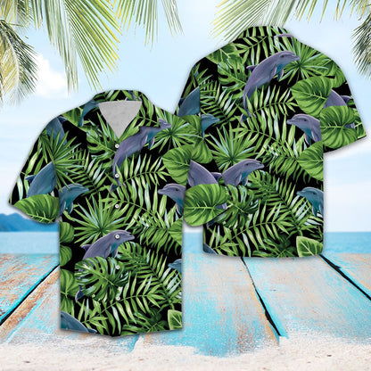 Dolphin Green Tropical G5703 - Hawaii Shirt