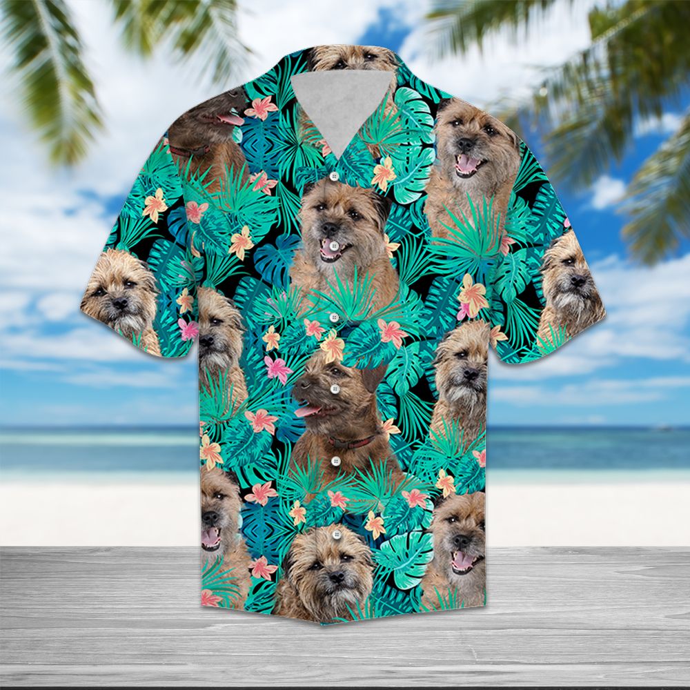 Border Terrier Tropical T0307 - Hawaii Shirt