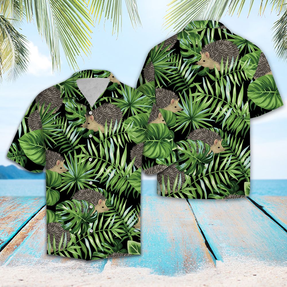 Hedgehog Green Tropical G5703 - Hawaii Shirt