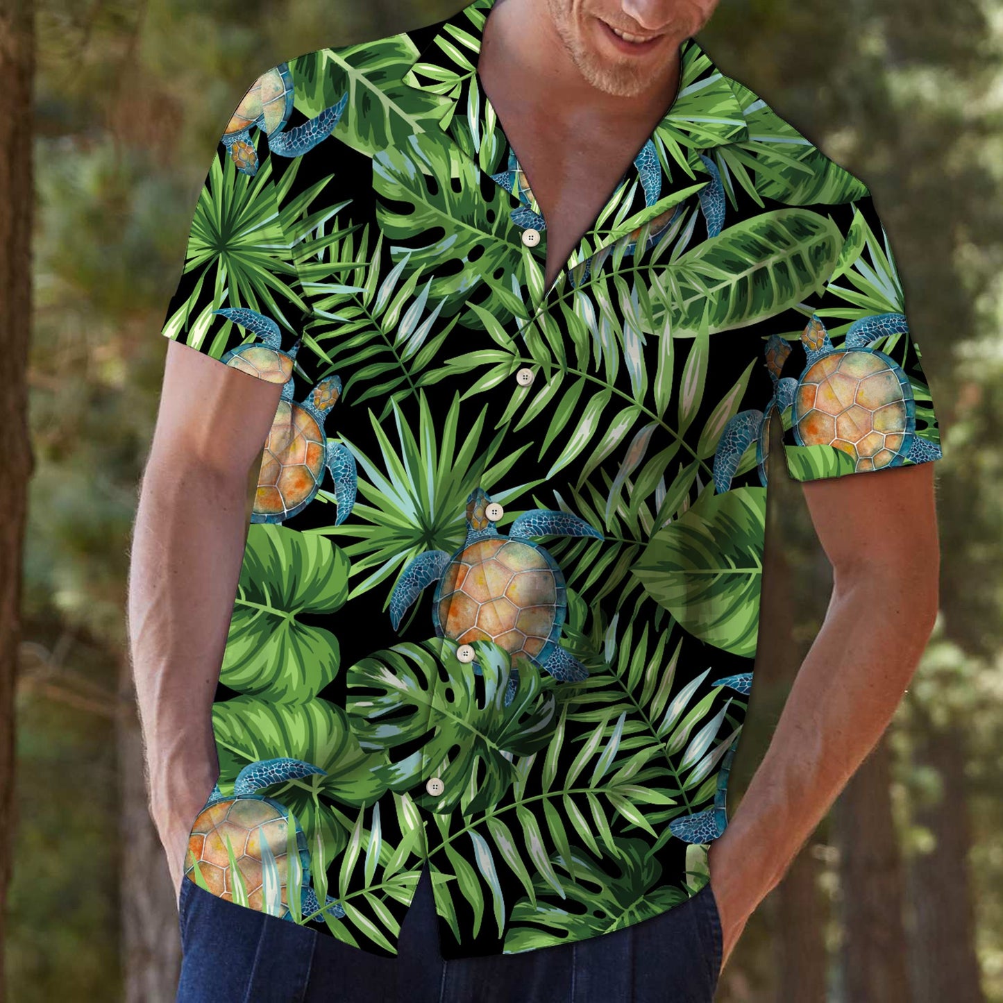 Turtle Green Tropical G5703 - Hawaii Shirt