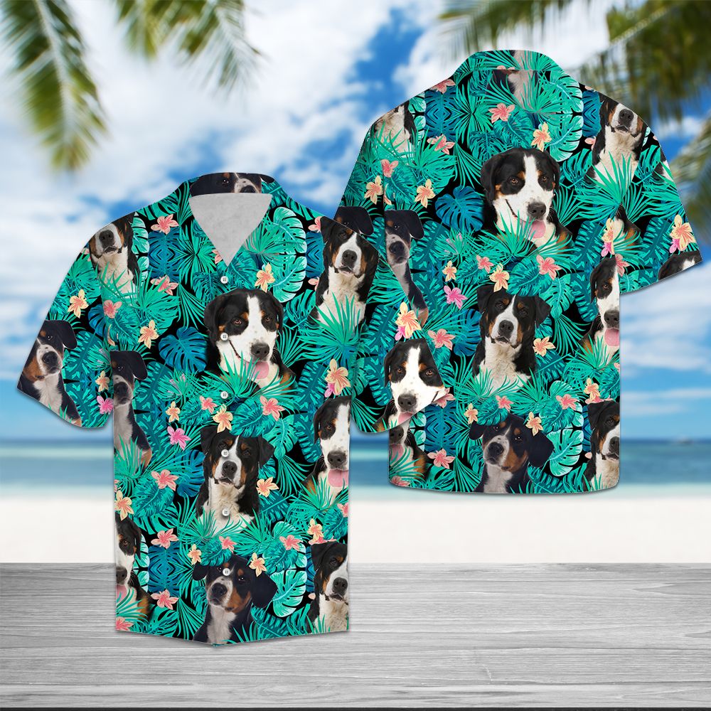 Greater Swiss Mountain Dog Tropical T0307 - Hawaii Shirt
