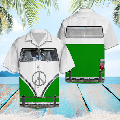 Green Hippie Bus G5703 - Hawaii Shirt