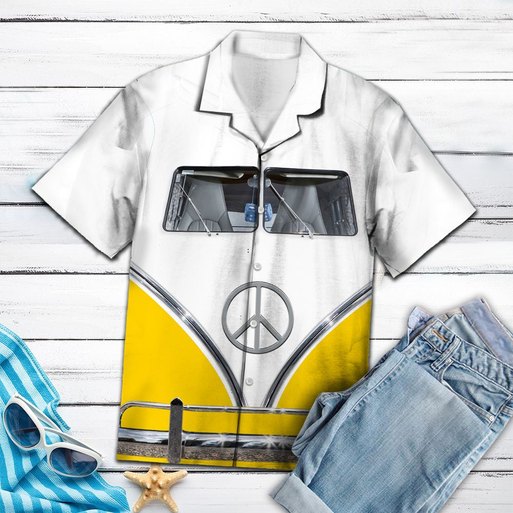 Yellow Hippie Bus G5703 - Hawaii Shirt