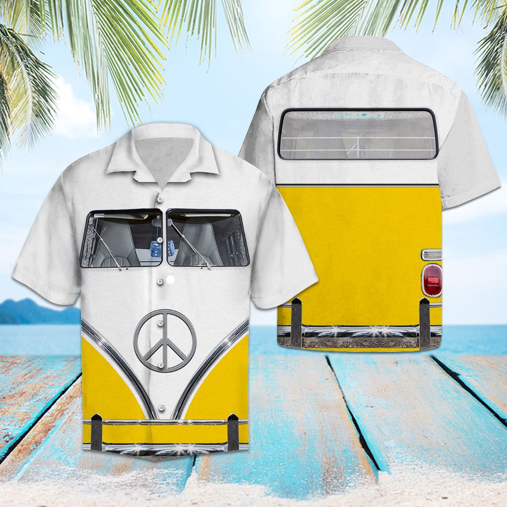 Yellow Hippie Bus G5703 - Hawaii Shirt