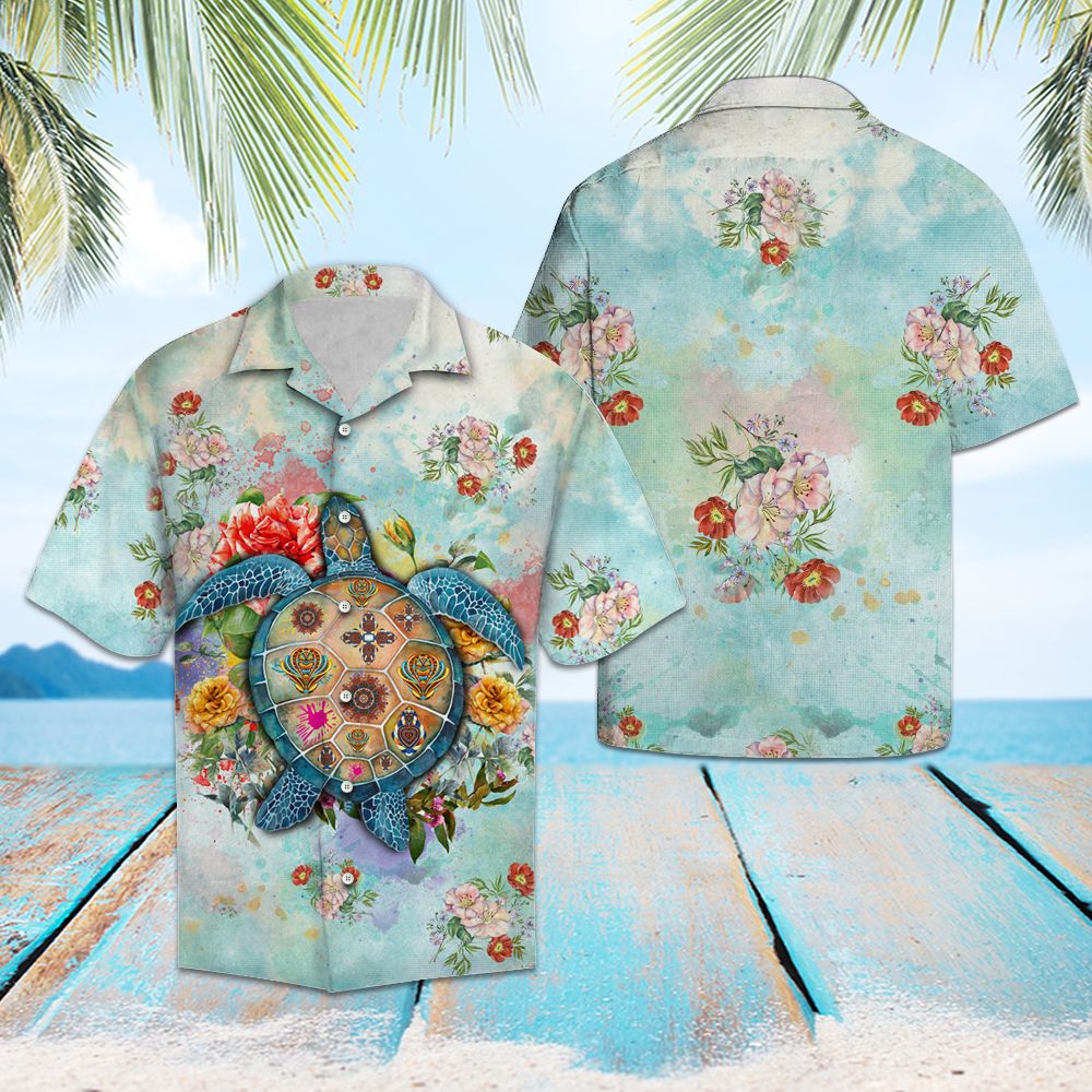 Turtle Flower Summer G5703 - Hawaii Shirt
