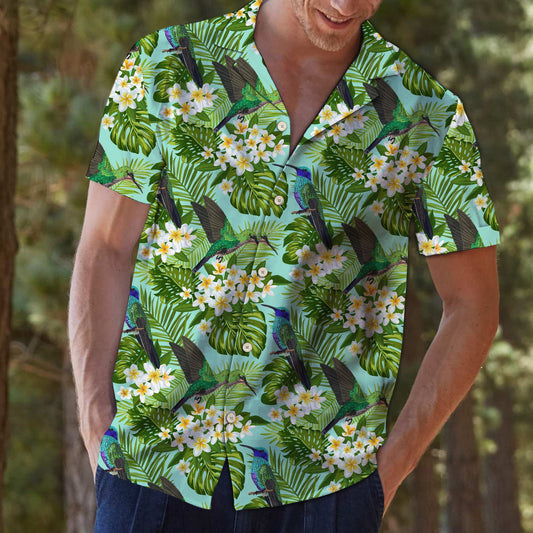 Hummingbird Tropical Flower T0307 - Hawaii Shirt