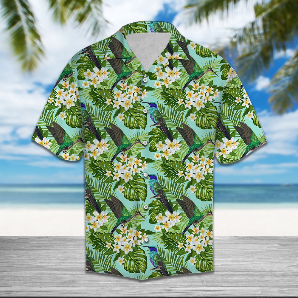 Hummingbird Tropical Flower T0307 - Hawaii Shirt