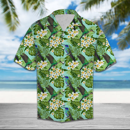 Hummingbird Tropical Flower T0307 - Hawaii Shirt