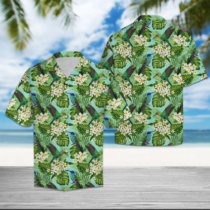 Hummingbird Tropical Flower T0307 - Hawaii Shirt