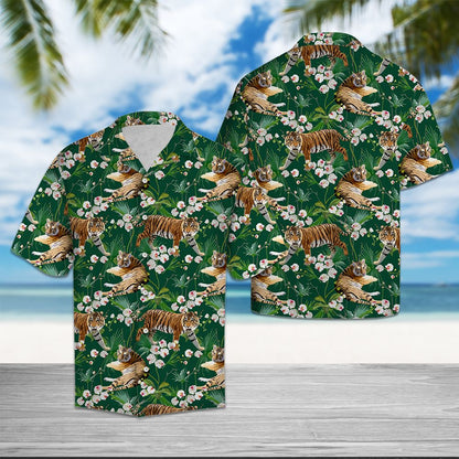 Tiger Tropical Forest T0307 - Hawaii Shirt