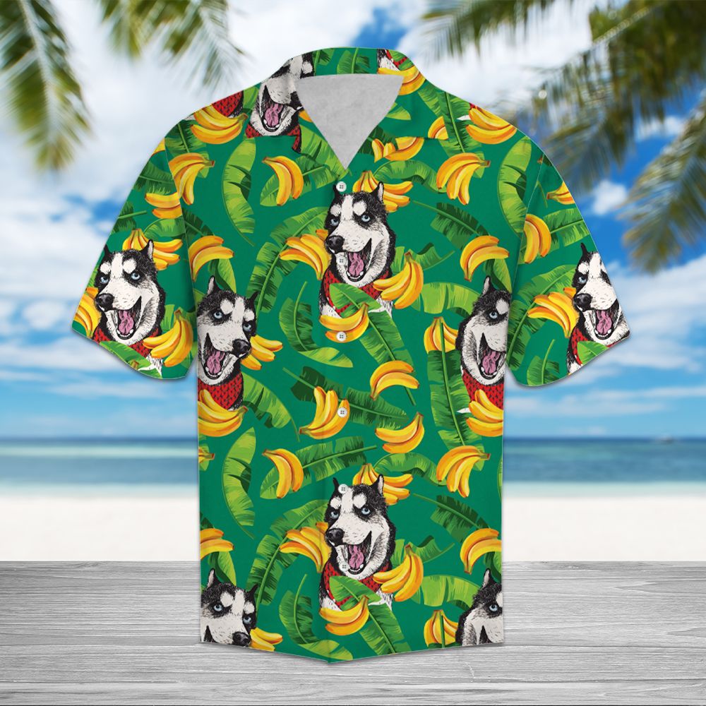 Tropical Banana Siberian Husky H3703 - Hawaii Shirt