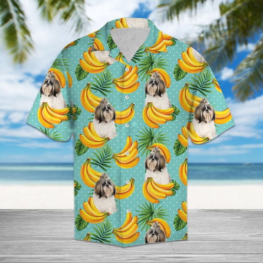 Tropical Banana Shih Tzu H3716 - Hawaii Shirt