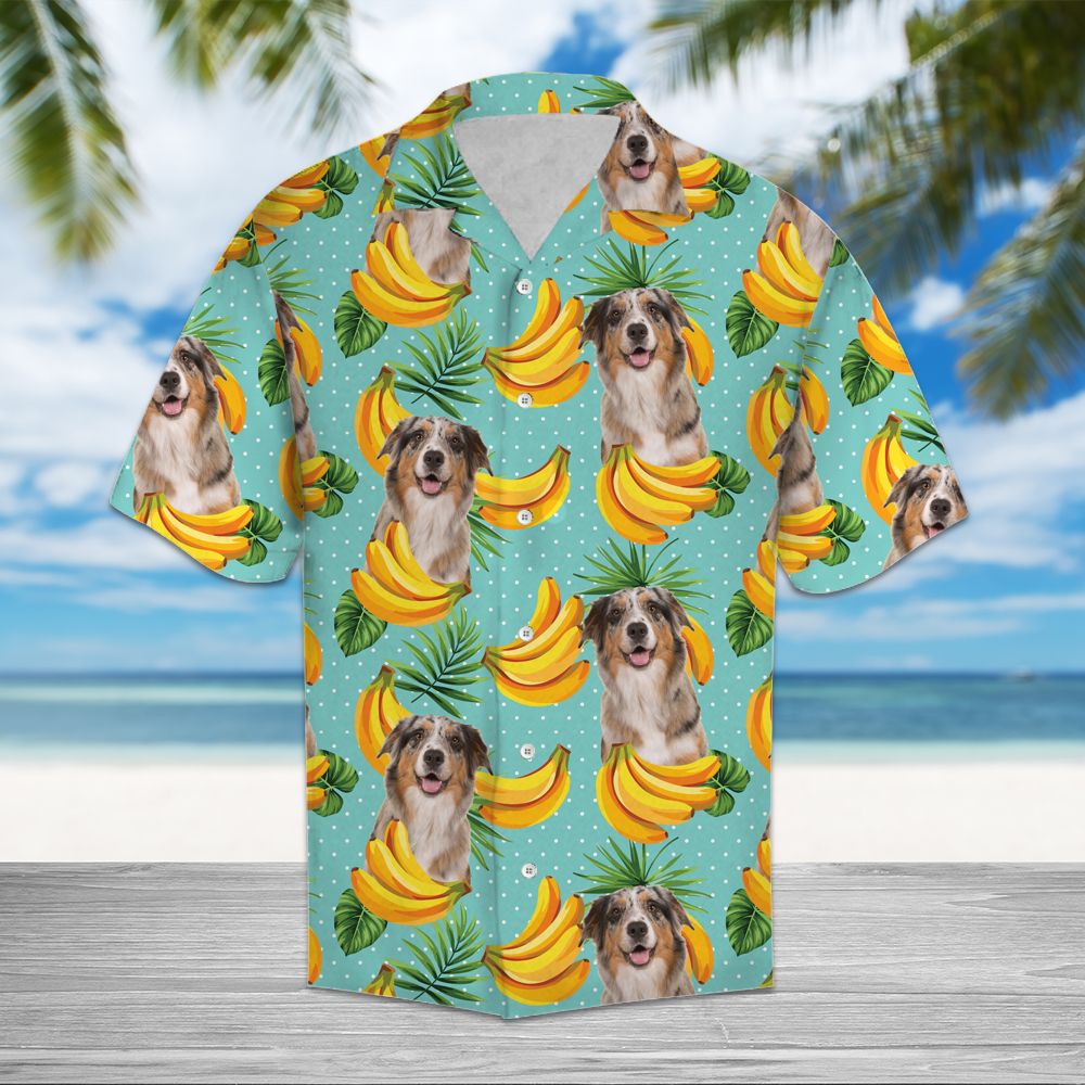Tropical Banana Australian Shepherd H3717 - Hawaii Shirt