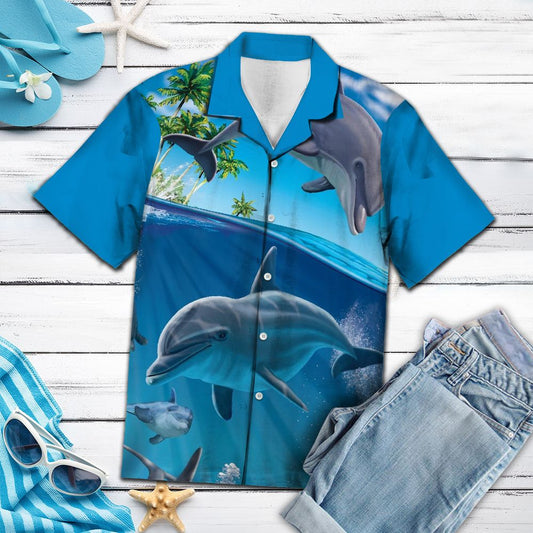 Island Dolphin Beach G5703 - Hawaii Shirt