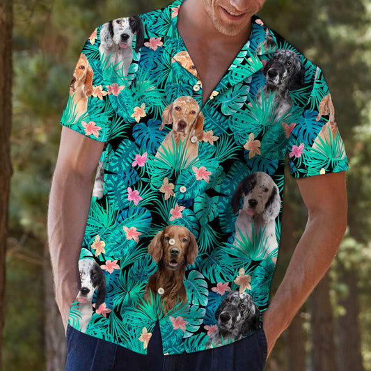 English Setter Tropical T0307 - Hawaii Shirt