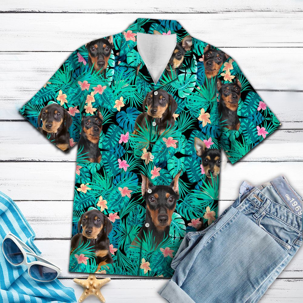 German Pinscher Tropical T0307 - Hawaii Shirt