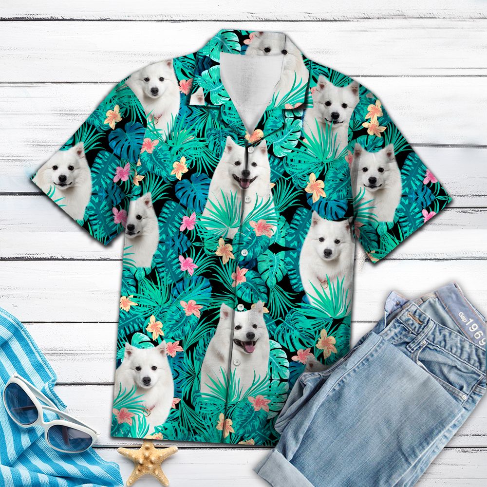 Japanese Spitz Tropical T0307 - Hawaii Shirt