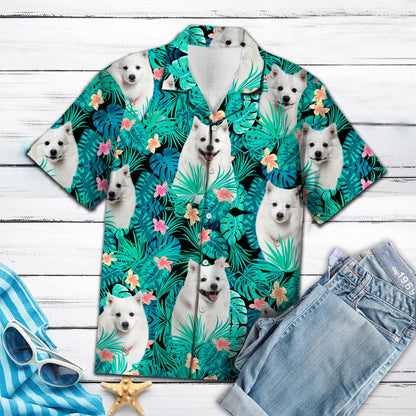 Japanese Spitz Tropical T0307 - Hawaii Shirt