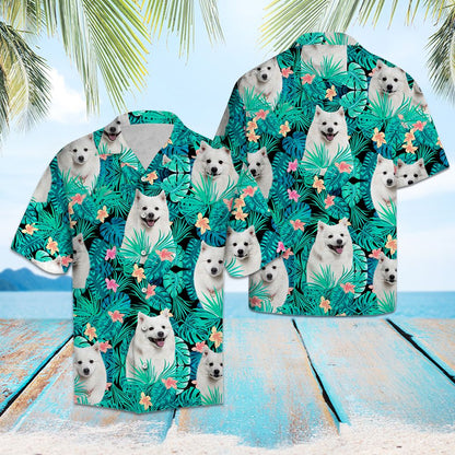 Japanese Spitz Tropical T0307 - Hawaii Shirt