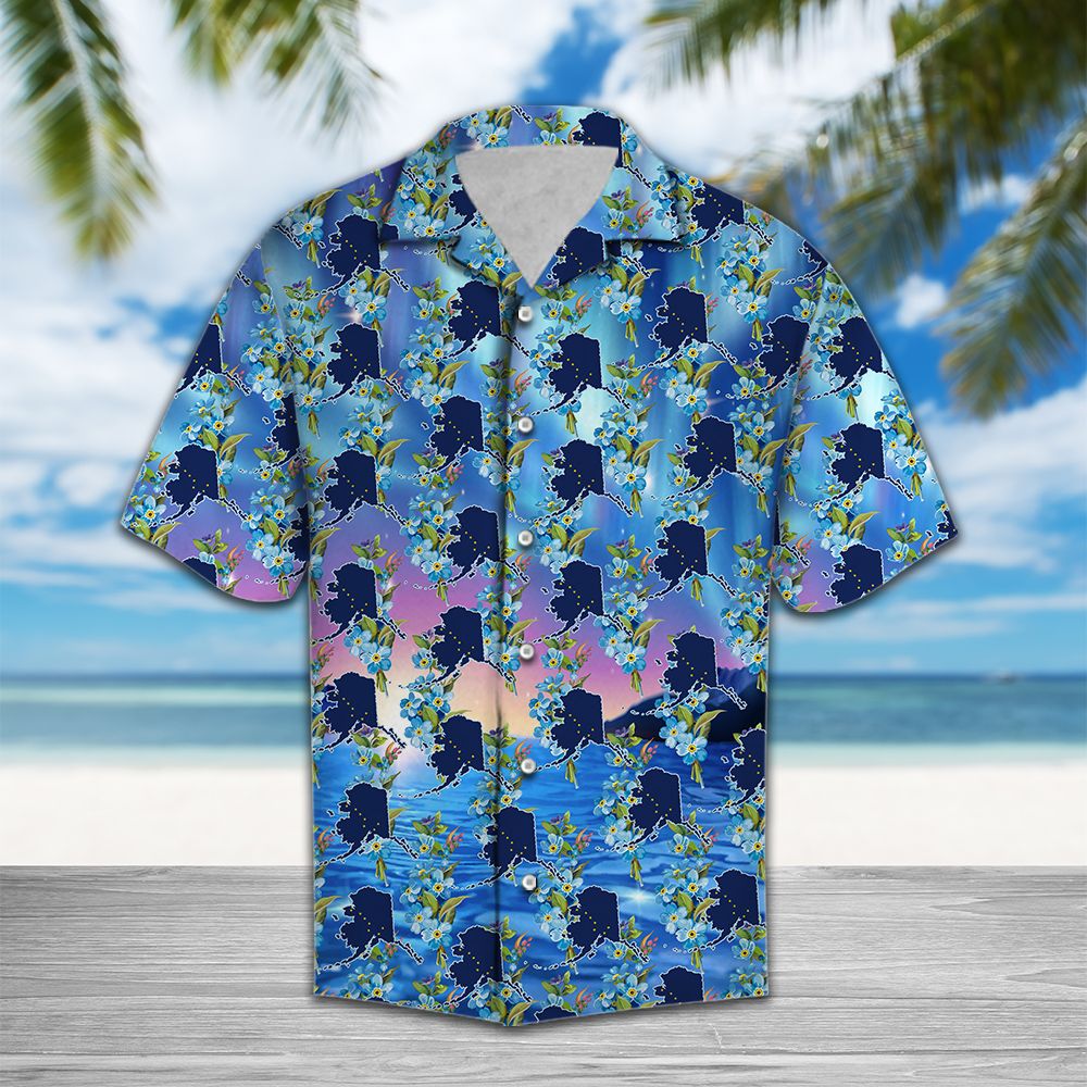 Alaska Aurora Alpine Forget Me Not Flower H3737 - Hawaii Shirt