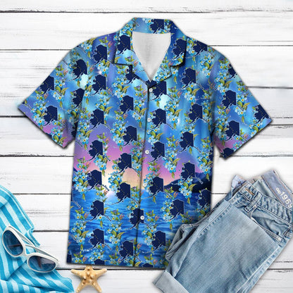 Alaska Aurora Alpine Forget Me Not Flower H3737 - Hawaii Shirt