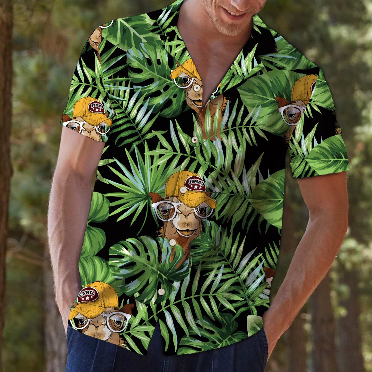 Llama Green Tropical G5703 - Hawaii Shirt