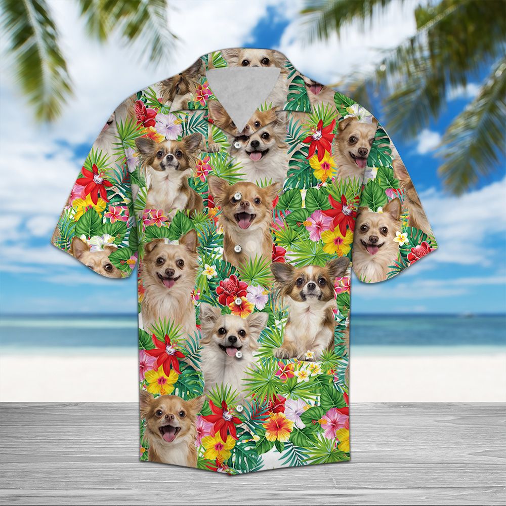 Chihuahua Flower Tropical D0307 - Hawaii Shirt