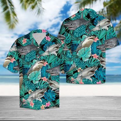 Shark Tropical T0307 - Hawaii Shirt