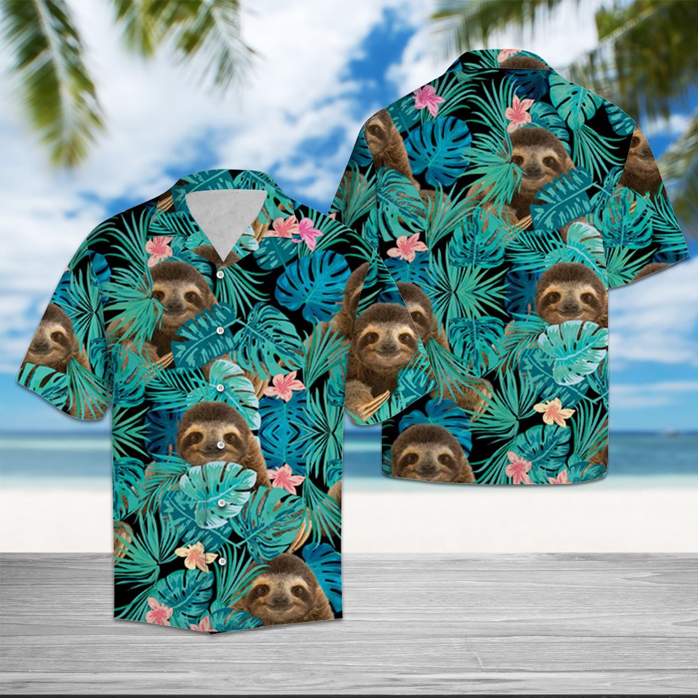 Sloth Tropical T0307 - Hawaii Shirt