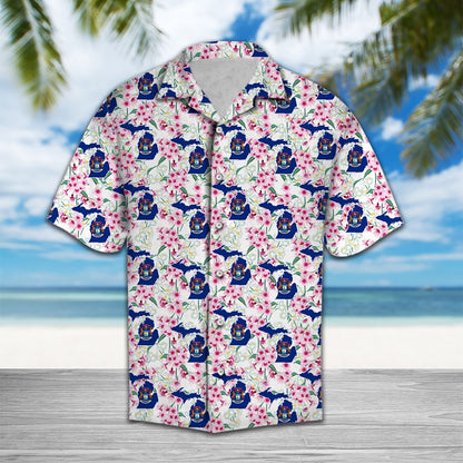Michigan Apple Blossom H3739 - Hawaii Shirt