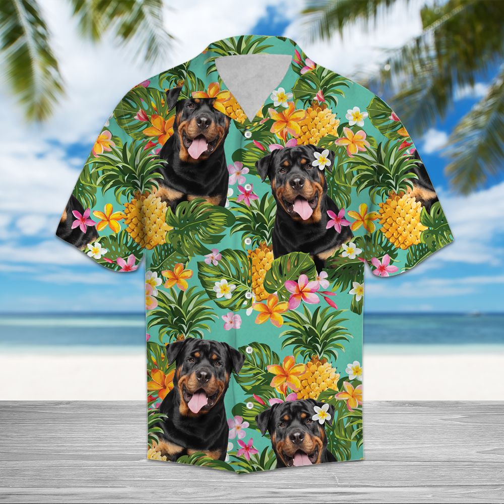Tropical Pineapple Rottweiler H37015 - Hawaii Shirt