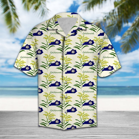 Kentucky Goldenrod Flower H37001 - Hawaii Shirt